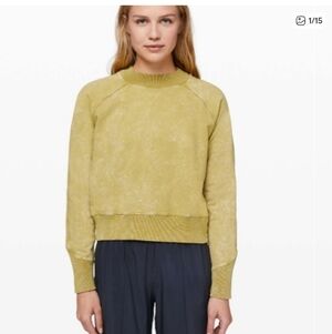 Lululemon🍋Ready to Roll Crew Sweater❤️Washed Gold